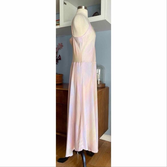 Vince Rainbow Wash Cami Midi Slip Dress Size L $345 - Picture 5 of 11